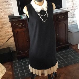 Nannette Lepore Black dress with lace collar